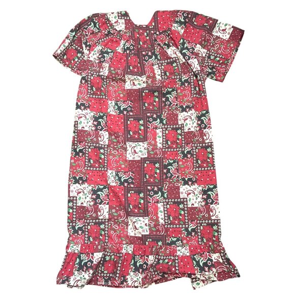 Vintage 90's Anthony Richards 4X Muu Muu Paisley Midi Dress Nightgown - Picture 4 of 4